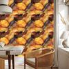 Ink wallpaper gold, orange, rust and burgundy 50x1000
