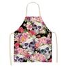 Домашний декорКухняПринадлежности для выпечкиКухонный фартукАксессуары для кухонной утвари с черепомФартуки серии «Цветочный череп»
