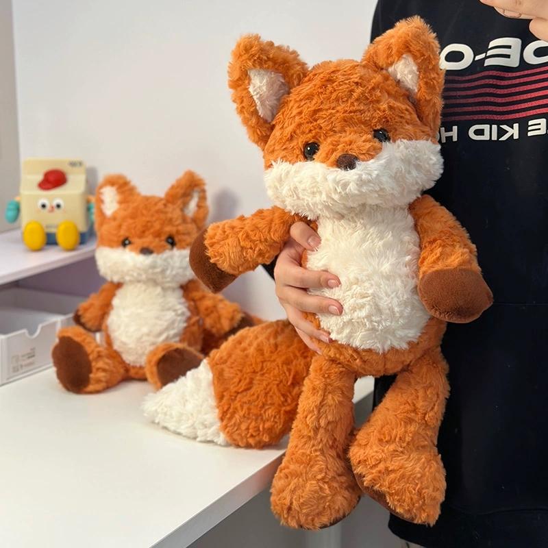 35cm Running Little Fox Doll Soft Stuffed Animal Sleeping Pillow Cushion Christmas Gifts for Kids and Girls Plush Toys