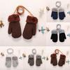 Toddler Baby Girls Boys Outdoor Winter Patchwork Keep Warm Mittens Gloves