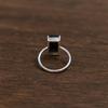 Black Onyx Ring, 925 Sterling Silver, Handcrafted Rectangular Shaped Gemstone, Minimalist Geometric Ring