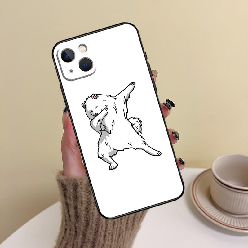 Мультяшный Самоедский пес Чехол для телефона iPhone 17 Pro Max 14 13 12 11 15 16 Pro Max mini Plus 16e 17 Air Чехол Funda