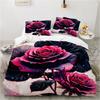 3D Floral Printed Bedding Sets Comforter Quilt Bed Cover Duvet Cover Pillow Case 2-3 Pieces Sets Kids Adult Size Home Textiles