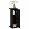 Display Stand with Shelf Black Oak Effect 31 x 30 x 90 cm