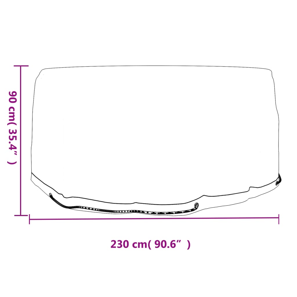 Vidaxl Pokrowce Na Meble Ogrodowe, 2 Szt, 10 Oczek, 230X90 Cm, Okrągłe