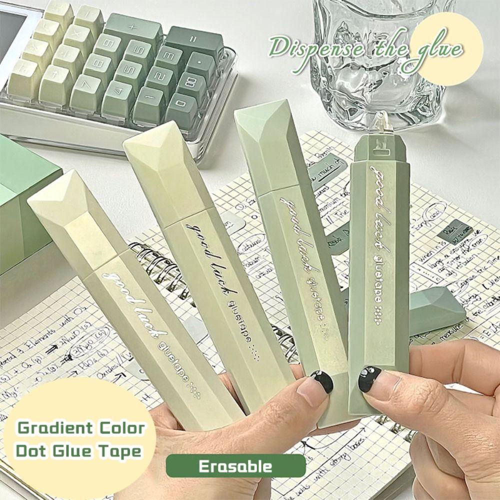 4PCS Gradient Color Dot Glue Tape Erasable Rolling Glue Tape Glue Tape Pen  Student Stationery