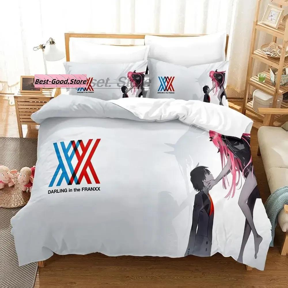 Комплект постельного белья Darling In The Franxx Single Twin Full Queen King Size Комплект постельного белья Aldult Kid Bedroom Duvetcover Sets 3D простыни