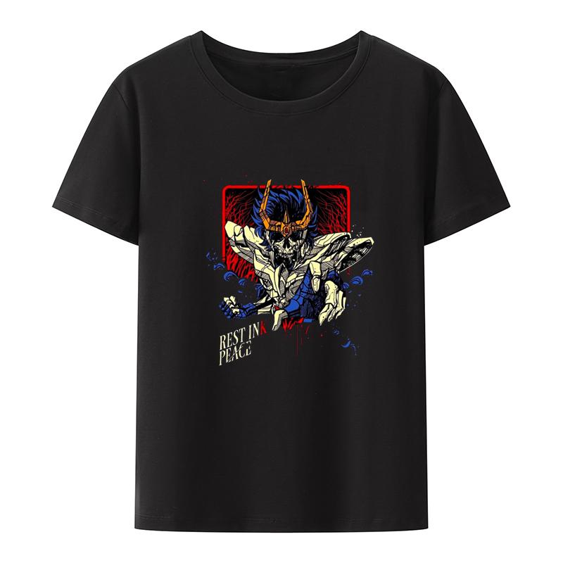 Peakpx Saint Fighter Classic Japanese Anime From The 80s T Shirt For Unisex Clothing Print Graphic Tshirts Creative Loose Cool