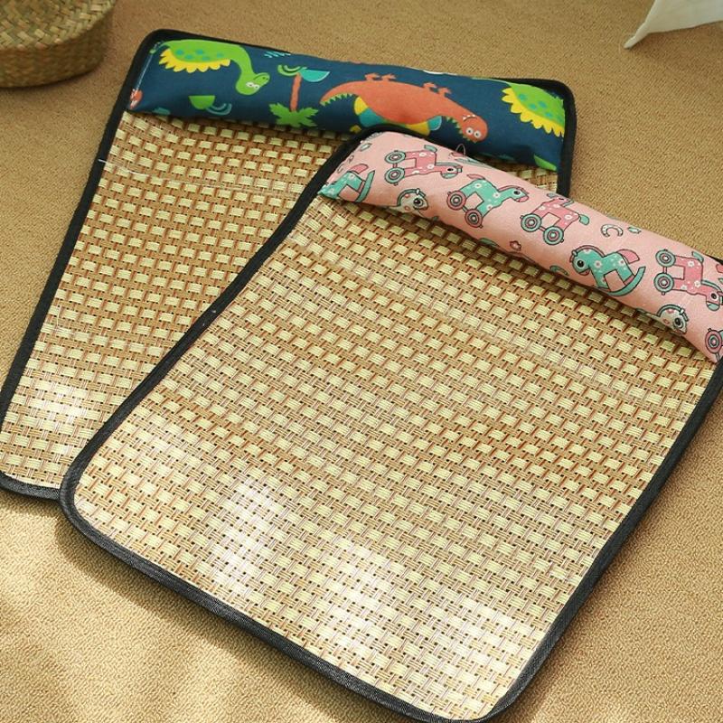 1pcs Summer Cooling Pad Vine Mat with Pillow Breathable and Comfortable Pet Cooling Mat Suitable for Medium Large Cat Dog Universal Pet Supplies