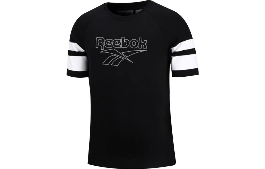 Reebok Футболки Мужские Черные С Круглым Вырезом Умеренный Прямой Крой CW5222