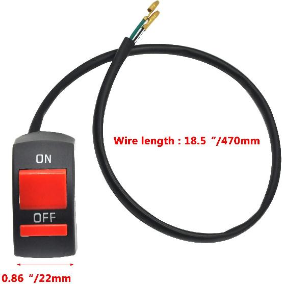 22Mm 7/8 Throttle Handle Grips Cable Clamp On Off Switch For Coleman CT100U CT200U Baja Doodlebug Db30 Mb165 Mb200 50Cc 90Cc 110Cc 125Cc SSR Coolster