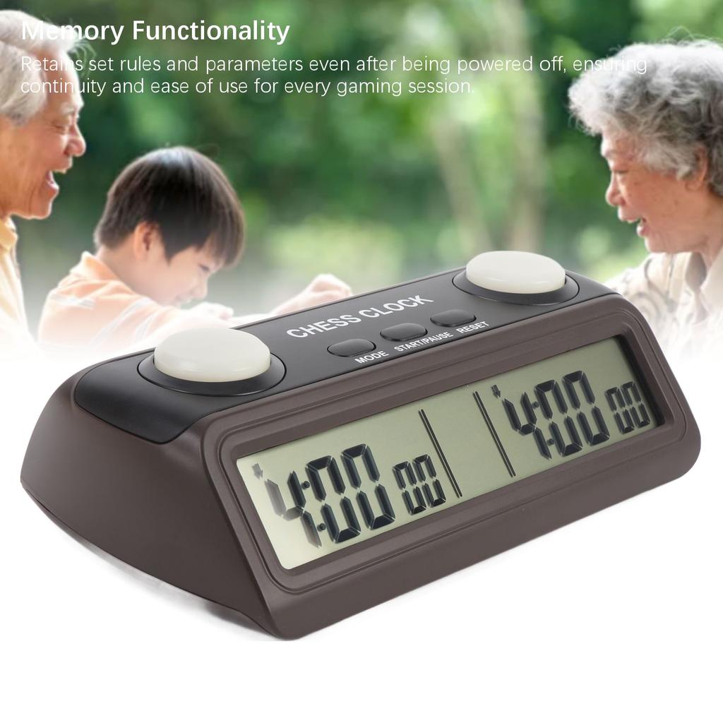 Chess Clock Multifunctional Digital Chess Timer for Board Games Practices Tournaments