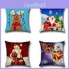 Christmas Cartoon Pillow Cover Cozy Home Office Decor Sofa Bedroom Festive Gift