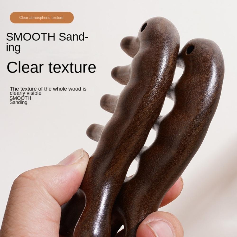 Подвесная массажная расческа для головы, многофункциональная массажная расческа для деревянной терапии, массаж тела