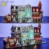 Нетоксичные игрушки Moc Городской Уголок Кофейня Архитектурный Стиль Уличный Пейзаж Микро Строительные Блоки Для Детей Строительные Кирпичики