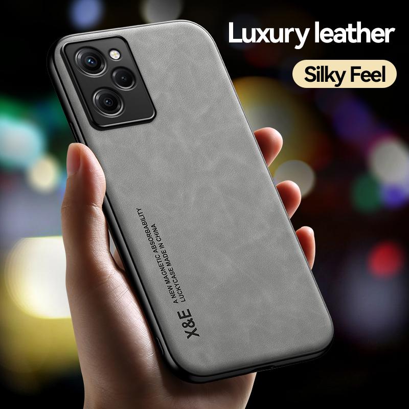 Роскошный магнитный кожаный чехол для телефона Xiaomi POCO X5 X3 Pro NFC X5Pro X3Pro X 5 3, встроенные металлические пластины, поддержка автомобильного держателя