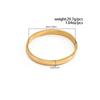 Salircon New Fashion Smooth 18K Gold Plated Stainless Steel Bangles for Women Stackable Metal Bracelet Charm Jewelry Accessories