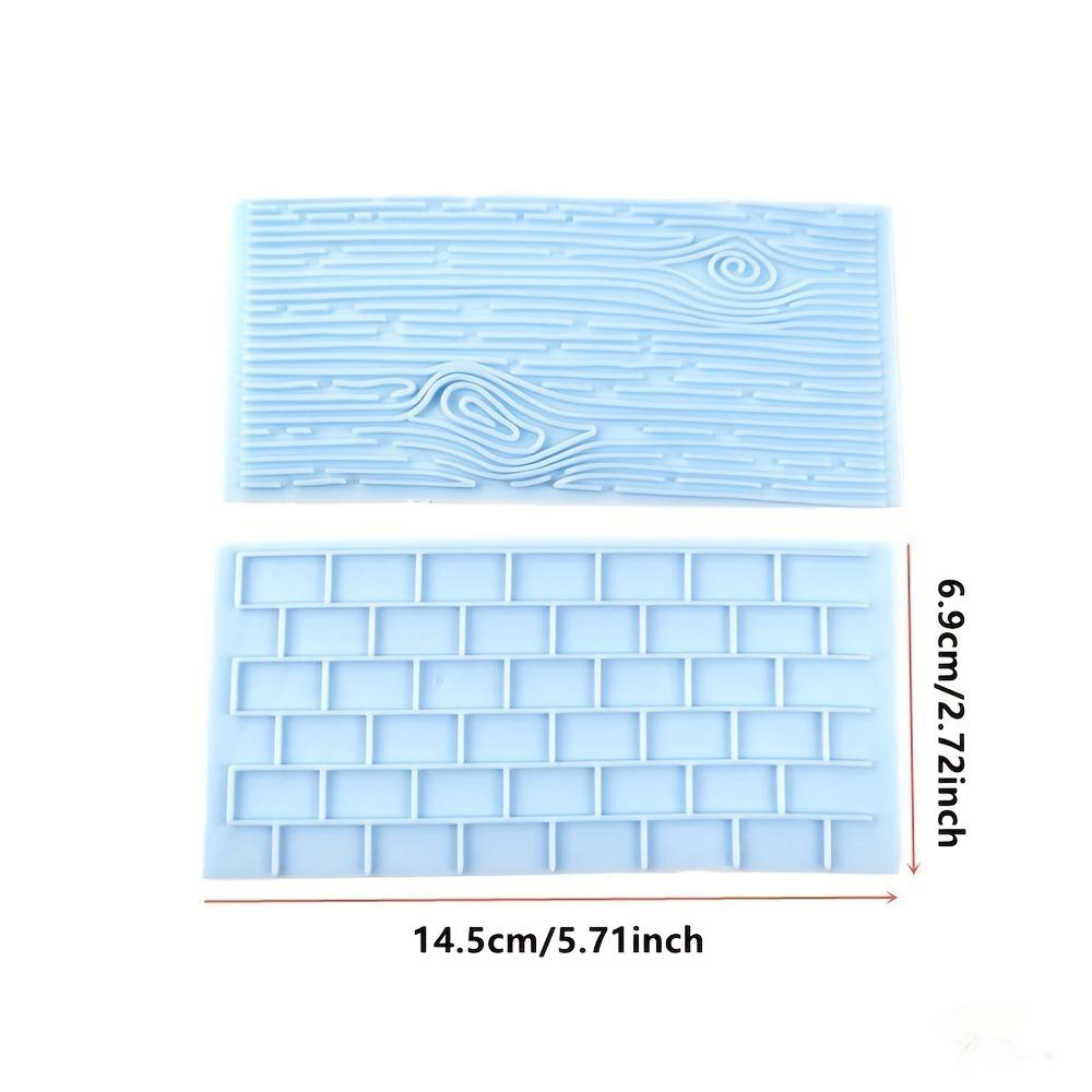2pcs Fur Wall Flower City Wall Pebble Pattern Road Embossed Printing Mold Fondant Cake Skirt Mold Baking Cake Biscuit Mold Tool
