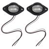 2 Pack Truck LED License Plate Lamp Marker Lamp White Glow 24V Trailer Dump Large Car (Black)