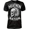Европейские размеры Мужская футболка с узором «Языческая страна», череп викинга и лодка викинга, мягкий круглый вырез, короткий рукав, повседневная футболка с скандинавским воином