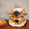 25.4 Cm Copper Diving Helmet Handmade Divers Helmet, Scuba Divers Helmet Decorative, Table Office Decor, Best Gift
