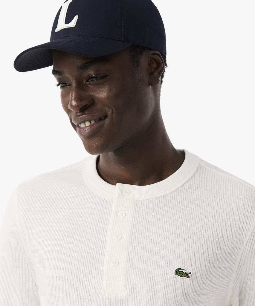 Мужская вафельная футболка с длинным рукавом и воротником-хенли LACOSTE Th1300-56G 70V