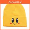 Унисекс Вязаная Шапка-Бини С Вышивкой Улыбающегося Лица С Большими Глазами Для Зимы