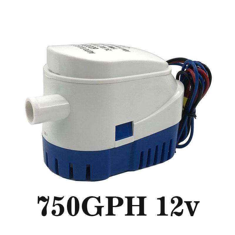 DC 12V 24V Water Pump Automatic Bilge Pump 600 750 1100GPH Submersible Boat Bilge Water Pump 12v Electric Auto Folat Switch