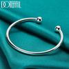 925 Sterling Silver Smooth 4mm Opening Bangle Fashion Jewelry