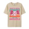 Loves Axolotls Tshirt Plain Autumn Cotton Male Tops Tees TShirt Kawaii Axolotls Tshirts Anime T Shirts