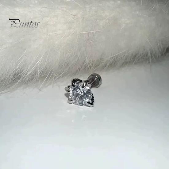 1 шт. серьги-гвоздики в форме драконьего когтя с кубическим цирконием, серьги-гвоздики из гальванического сплава, украшения для мочки уха для свиданий, повседневной носки, банкета, танцев