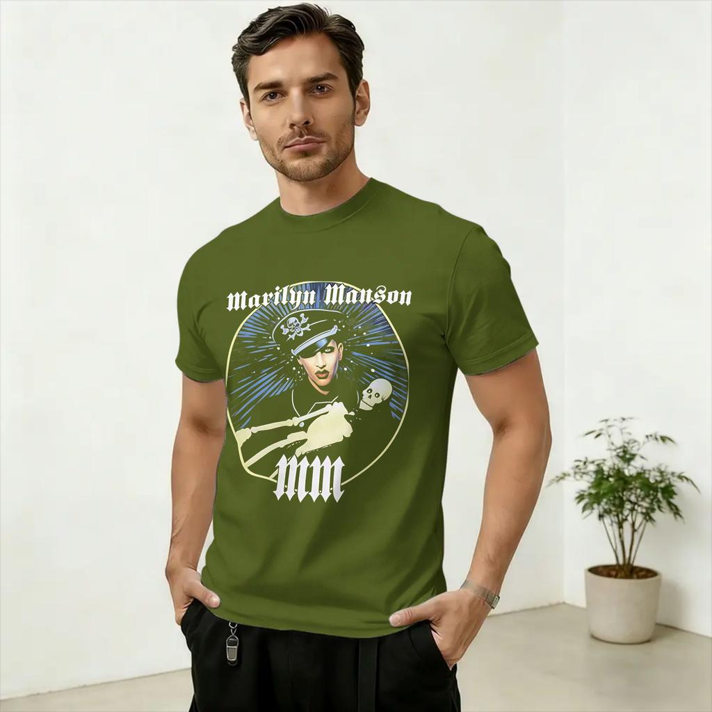 Marilyn Unisexson Band Holy Wood TShirts Unisex Vintage Cotton Tee Shirt Crewneck Short Sleeve T Shirt Printed Tops