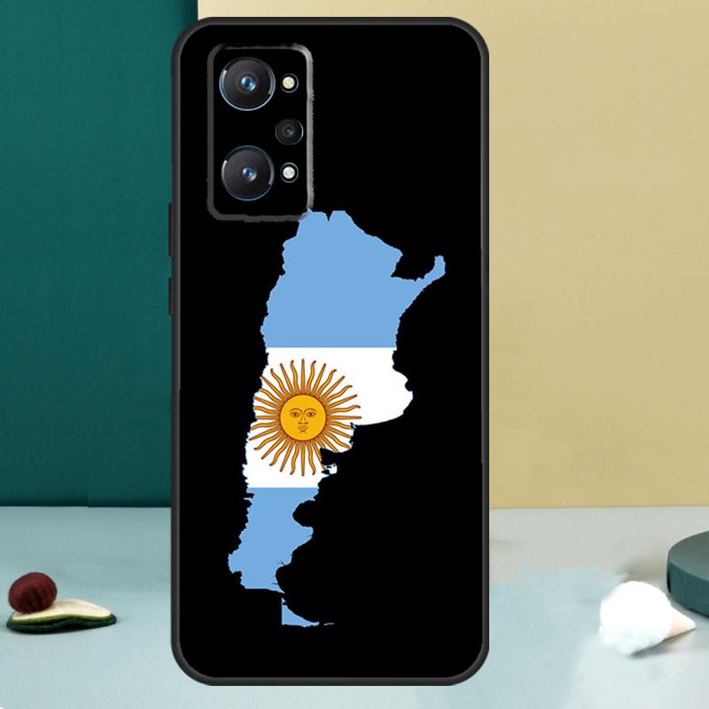 Флаг Аргентины Для Realme 14 13 Pro Plus 10 11 12 GT 5 6 6T GT7 Pro C61 C55 C53 C51 C21Y C25S C75 C67 Чехол