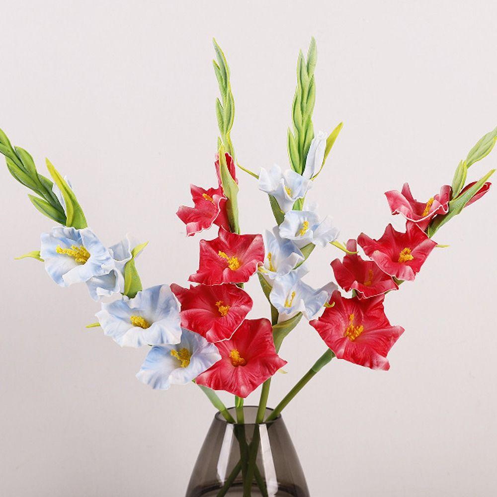 Искусство флористики Имитация цветка гладиолуса Реалистичные искусственные цветы Декор для дома и офиса