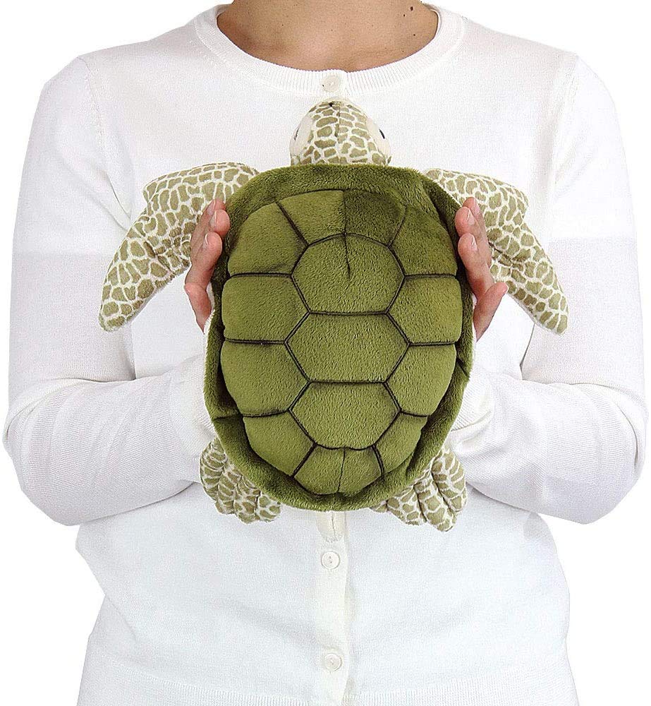 Мягкая игрушка Зеленая морская черепаха Каролата (Средний размерМягкий на ощупь) Реалистичная Черепаха Морское Существо Животное Игрушка Кукла Подарок Подарок На День Рождения (Проверено