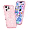 For iPhone 16 Pro Max Case Sparkly Glitter PC+TPU Phone Cover Compatible with MagSafe