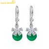 Классические ретро серьги с каплями воды из медного сплава, зеленые и красные серьги с цирконием для женщин, подарки на свадьбу