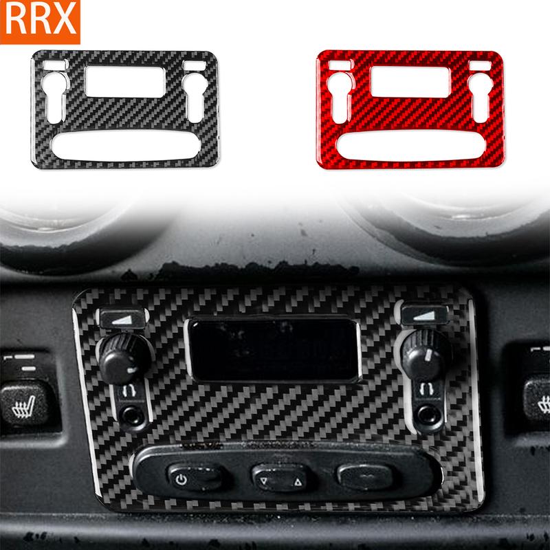 Для Hummer H2 2003-2007 2012-2018 Наклейки из настоящего углеродного волокна Задняя центральная панель управления кондиционером Автоаксессуары Декоративные элементы интерьера