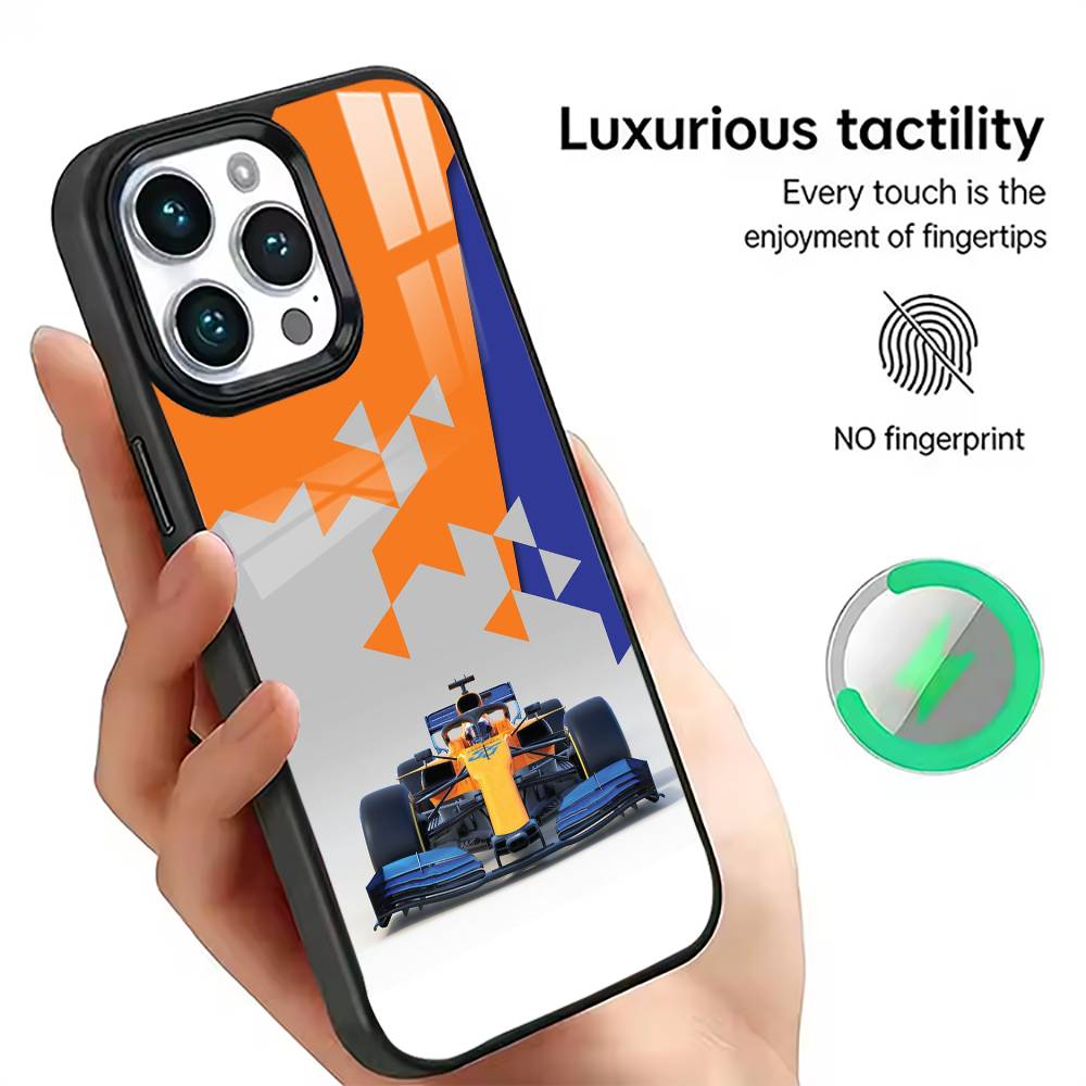 Чехол для телефона MCL34 MCL35 Formula car для iPhone 17, 16, 15, 14, 13, 12, 11 Plus, Pro, Магнитный для MagSafe, Беспроводная зарядка