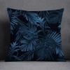 Blue-Gray Geometric Patterns Double-Sided Printed Pillow Cover Short Plush Suitable Living Rooms Bedrooms Throw Cushion Cover