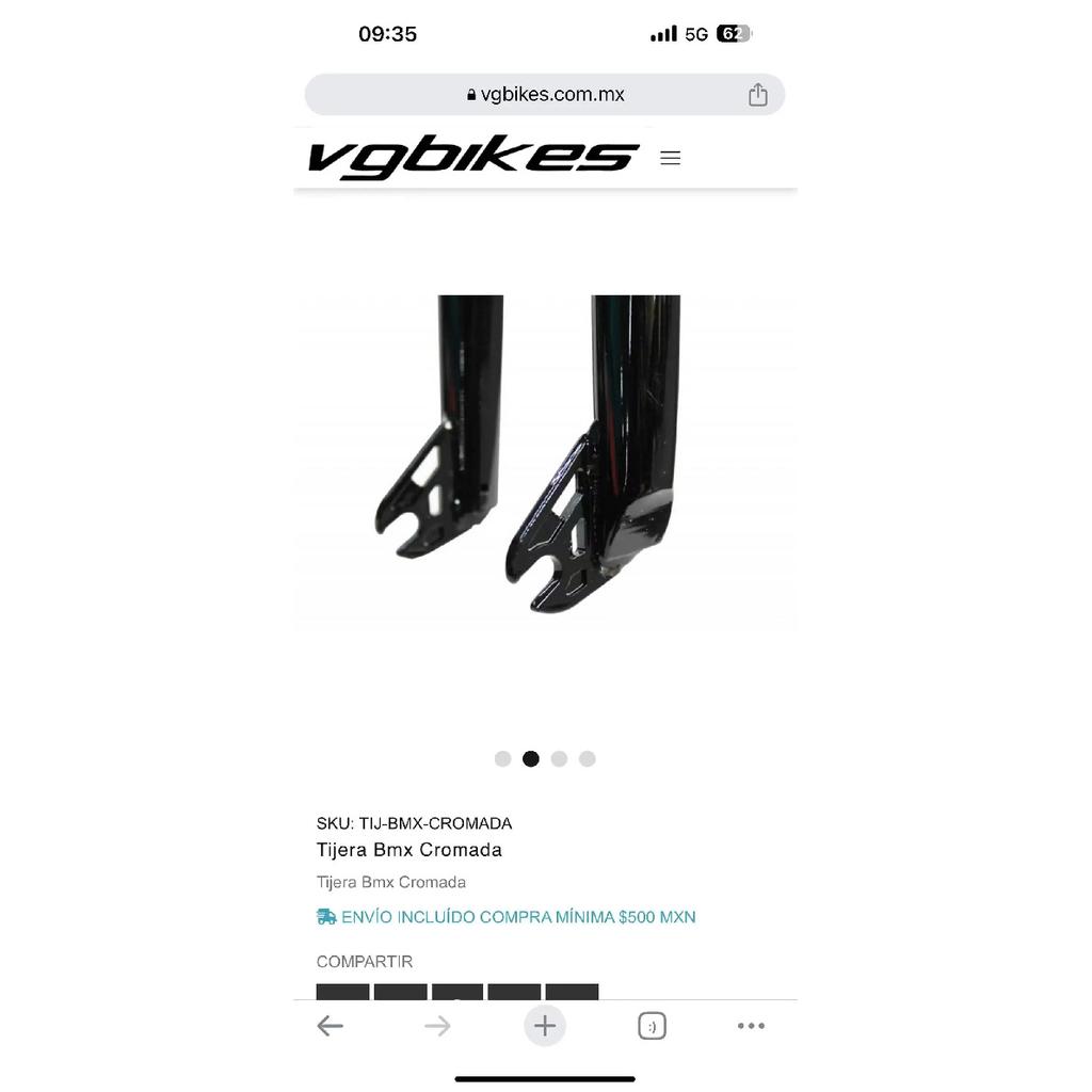 Vgbikes вилка bmx 4130 crmo