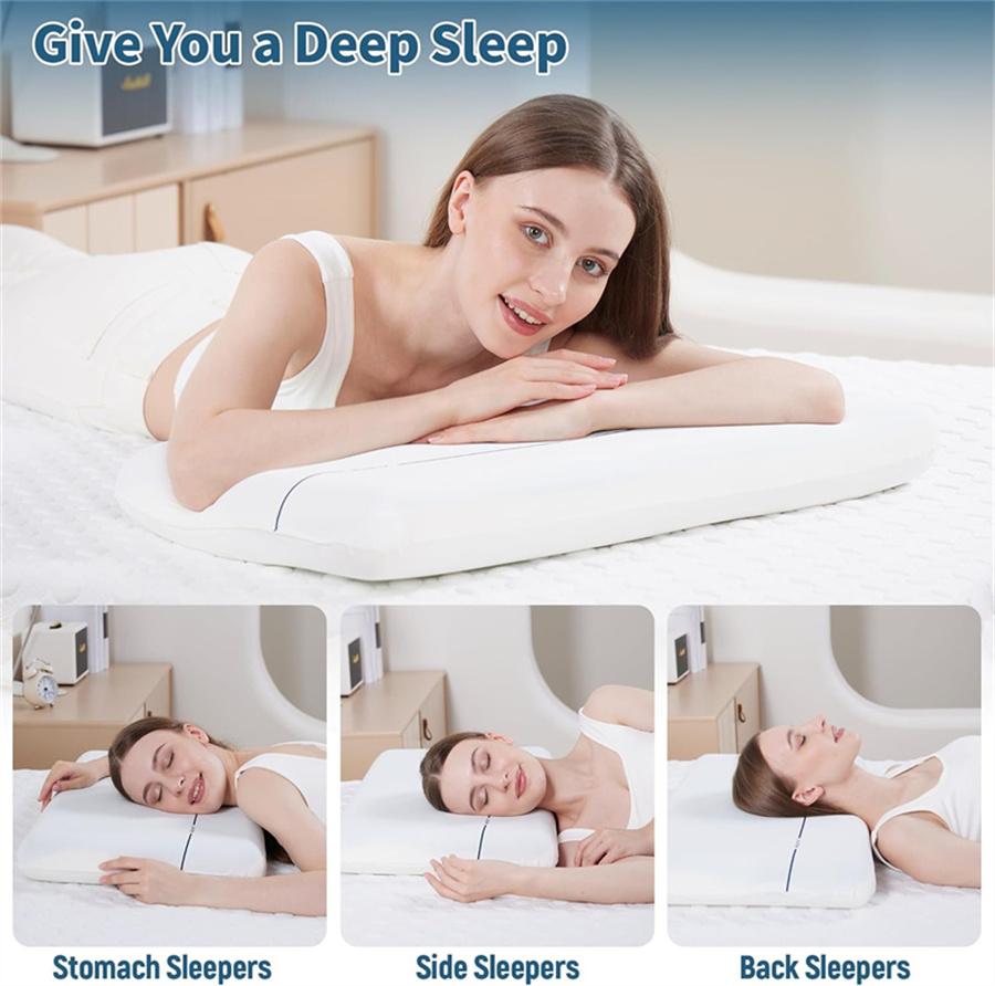 Подушки с эффектом памяти для облегчения боли в шее, двухъядерная подушка для шеи, спины, живота и боков, эргономичные, мягкие подушки с медленным отскоком