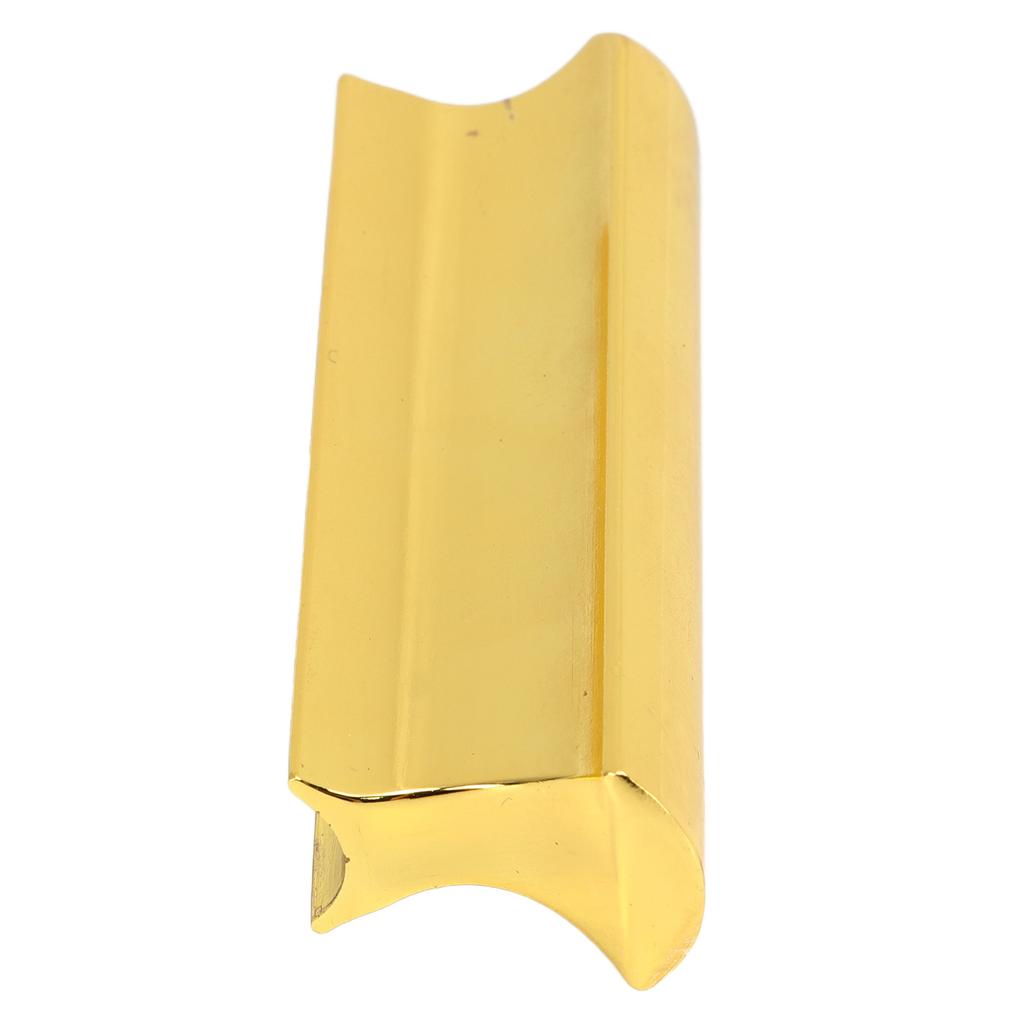 Гитарный слайдер с 4 медиаторами для пальцев Металлический слайд для укулеле Тон-бар Аксессуары для струнных инструментов Золотой цвет