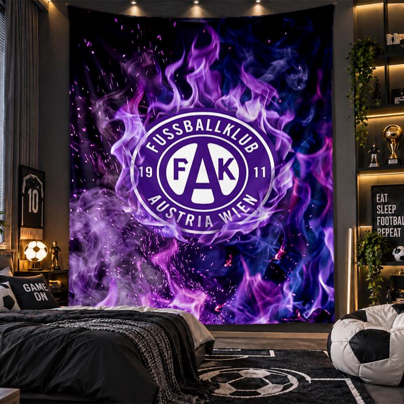 Wall Hanging Tapestry Austria Wien FC Print Cloth for Living Room Bedroom Home Decor