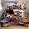 3pcs Tiger Floral Print Duvet Cover Set - Includes 1 Duvet Cover and 2 Pillowcases, No Quilt Core, All-Season Home Decor yy251111057