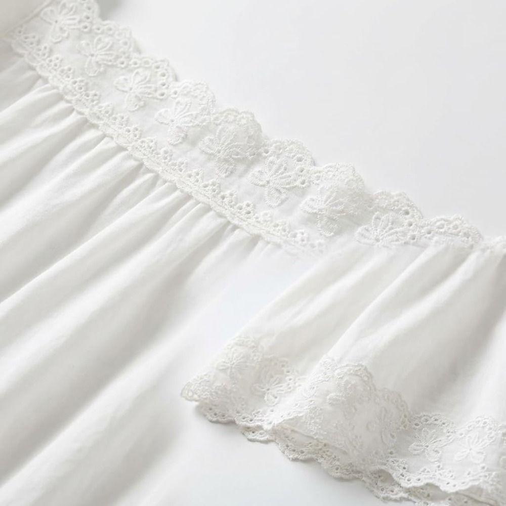 Embroidery Cotton Lace Trim 16 Yards Floral Embroidery Ruffle Ribbon Trim Ruffle Trim
