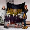 1pc Linkin Park2 Theme Blanket - Digital Print, Polyester, Cozy for All Seasons, Perfect for Outdoor, Camping, and Travel