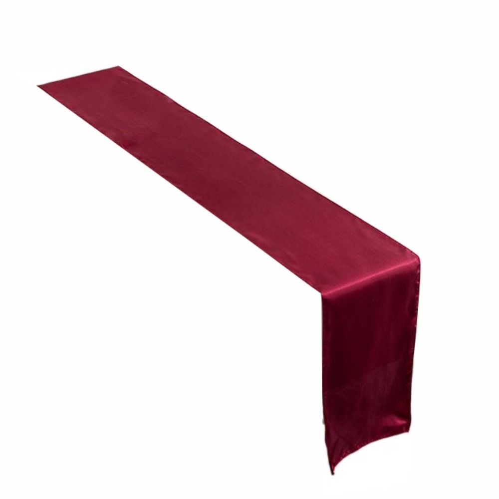Гладкий атласный столовый раннер однотонная скатерть современная накладка на стол банкет