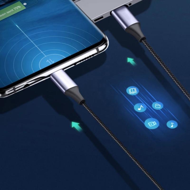 Кабель для зарядки USB C - USB C 100 Вт, кабель для зарядки Type C, кабель для быстрой зарядки, передача данных 480 Мбит/с для телефона, планшета