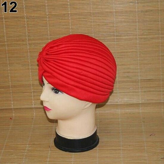 Smart Stretchy Hat Turban Head Wrap Band Chemo Bandana Hijab Pleated Indian